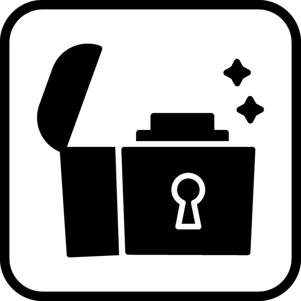 icône de vecteur de boîte au trésor ouverte
