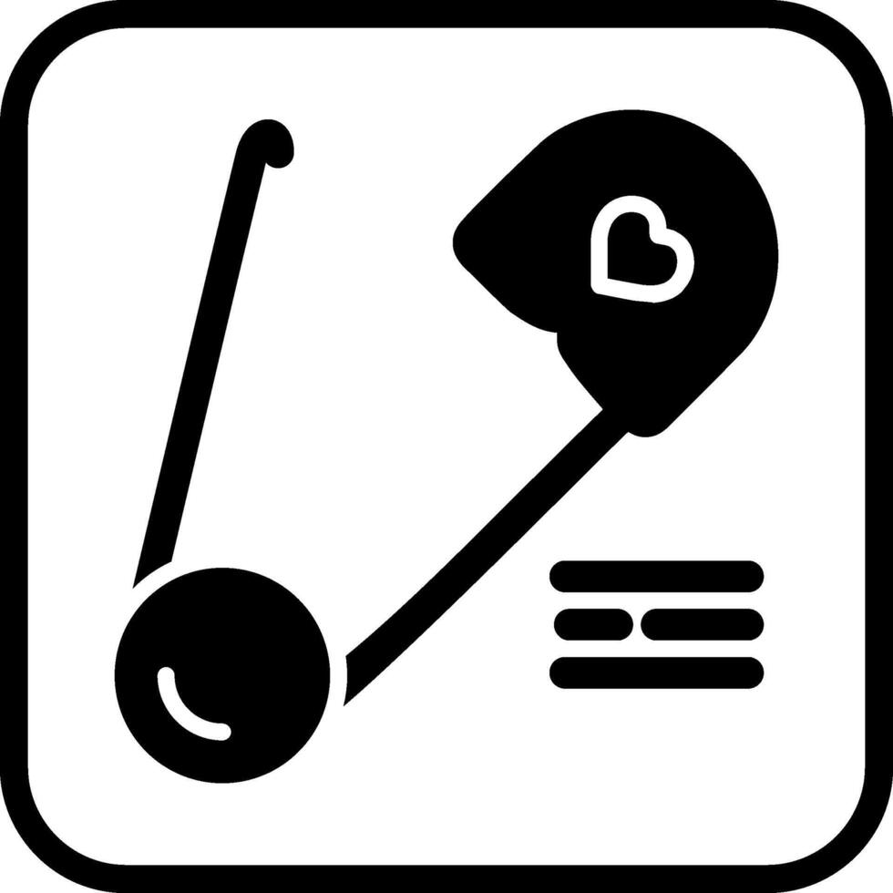 icône de vecteur de goupille de sécurité
