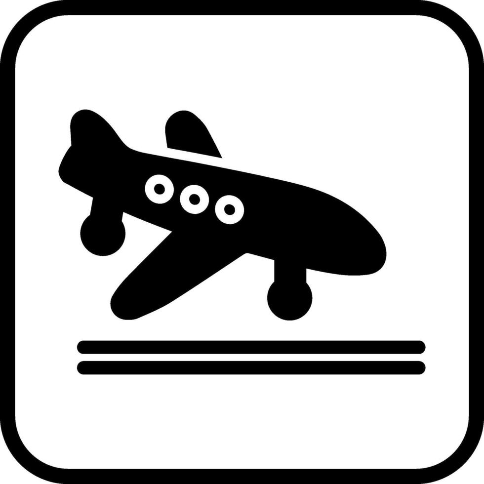 icône de vecteur d'atterrissage de vol