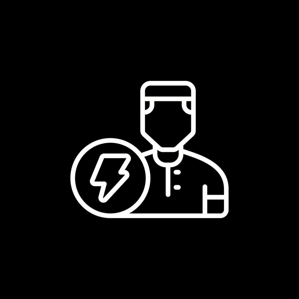 icône de vecteur d'électricien