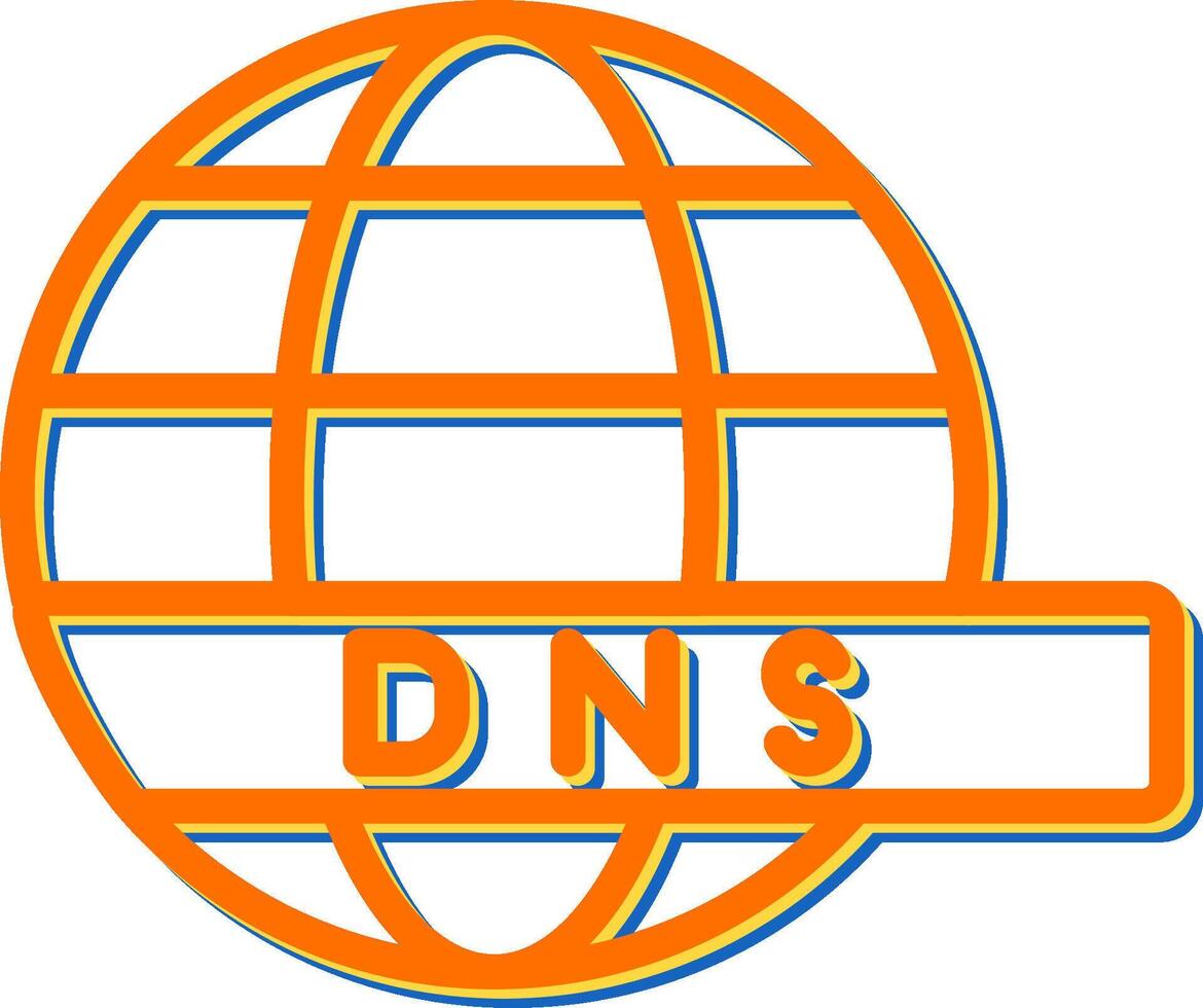 DNS serveur vecteur icône