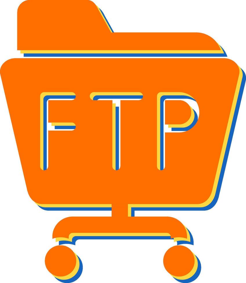 ftp serveur vecteur icône