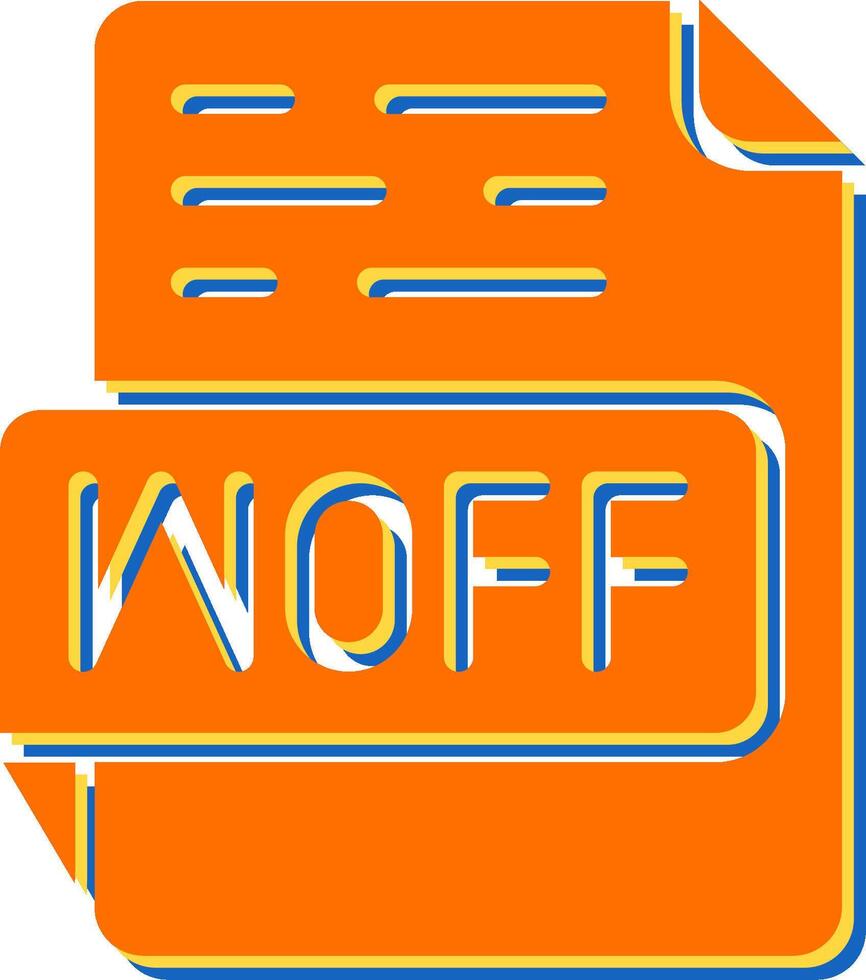 woff vecteur icône