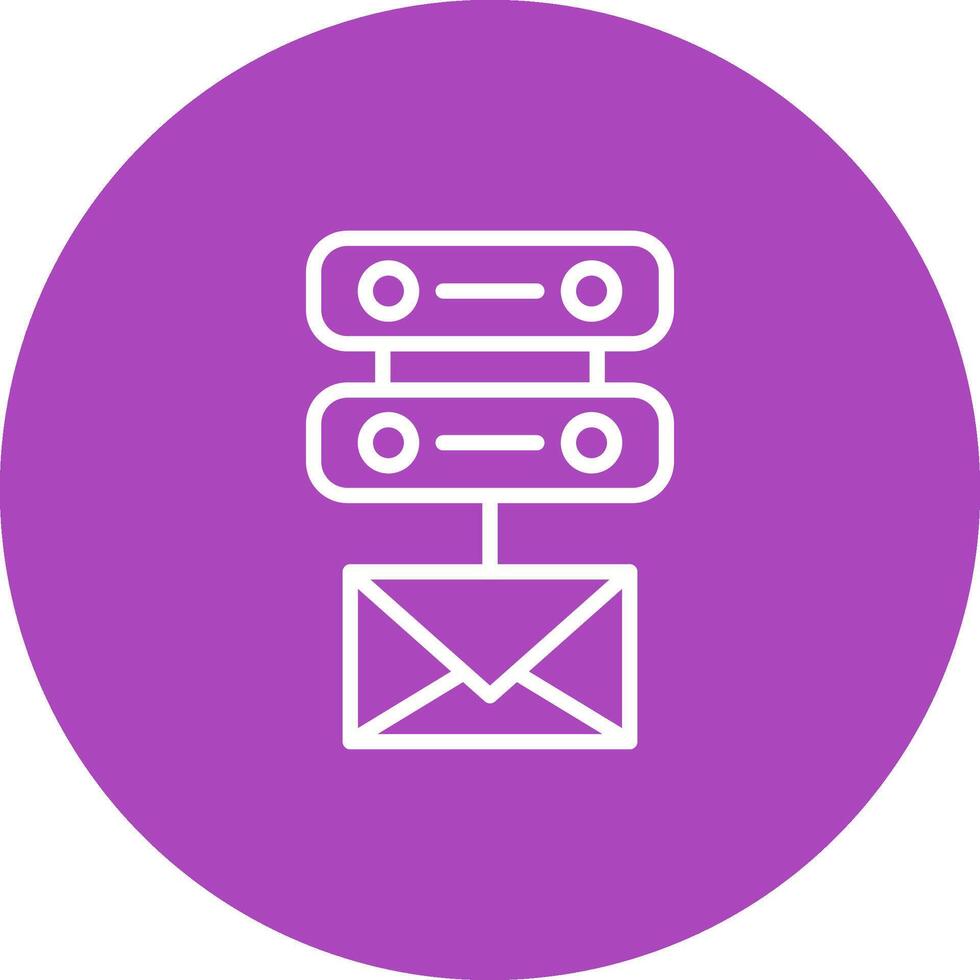 email serveur vecteur icône