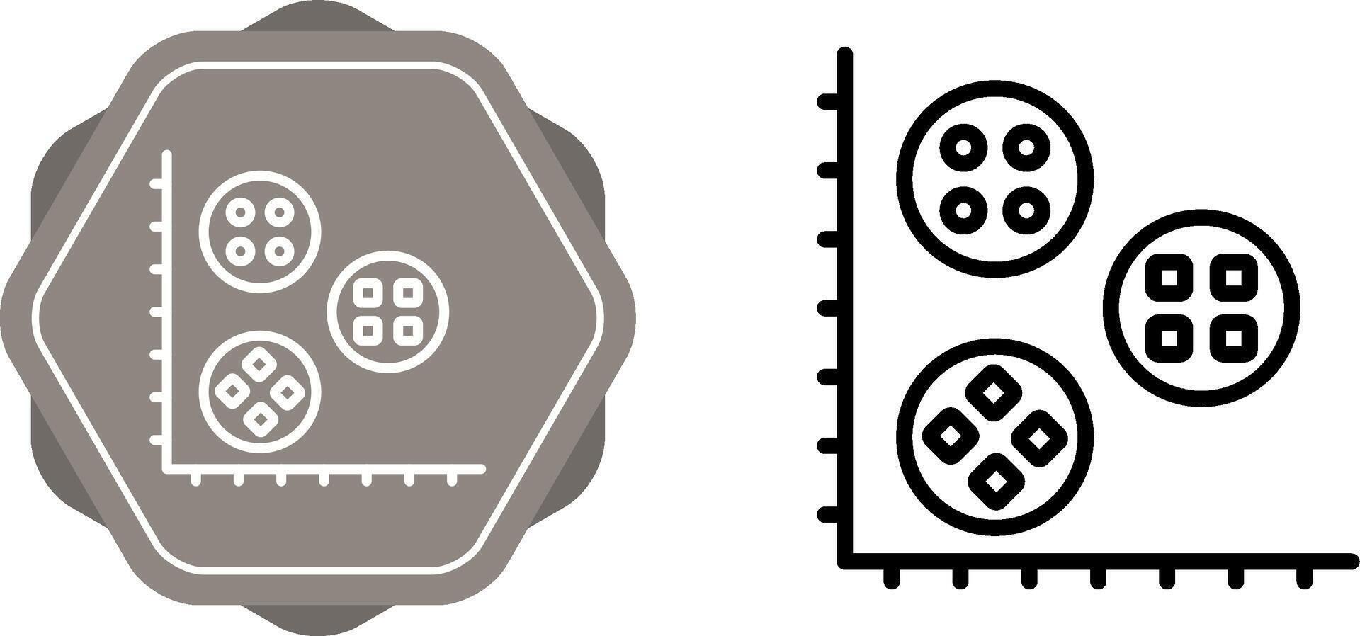 grappe une analyse vecteur icône