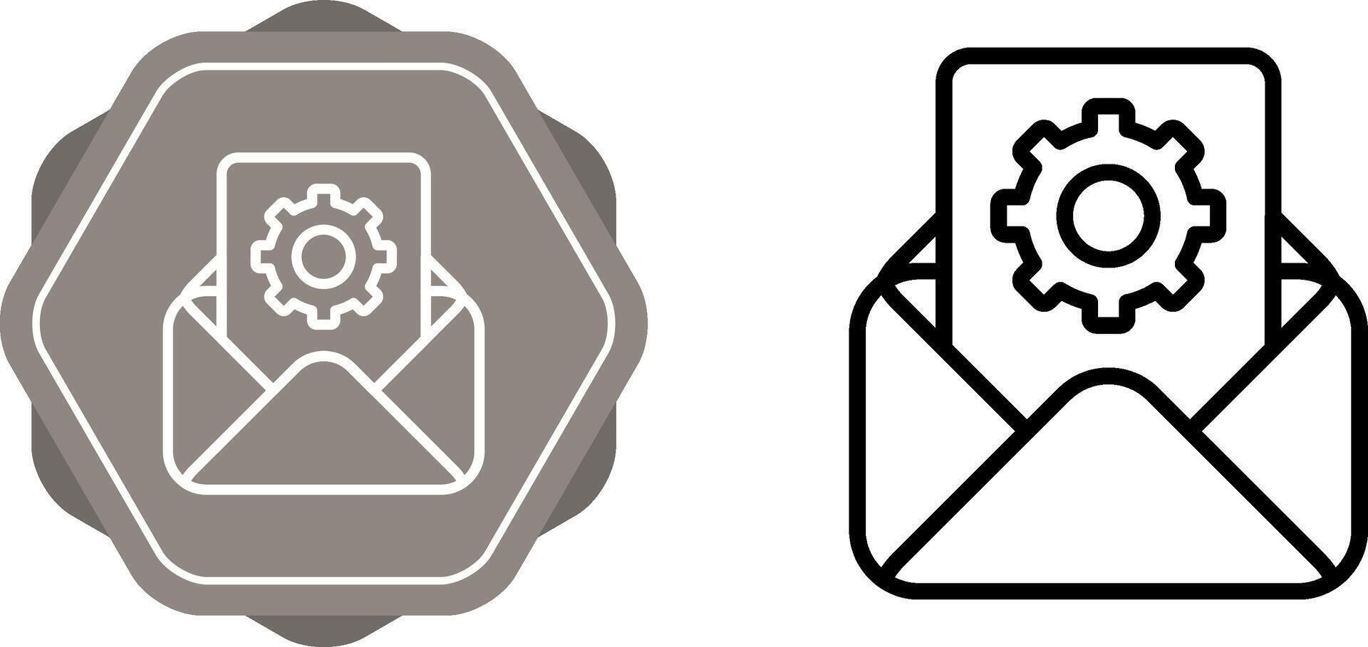 email prestations de service vecteur icône
