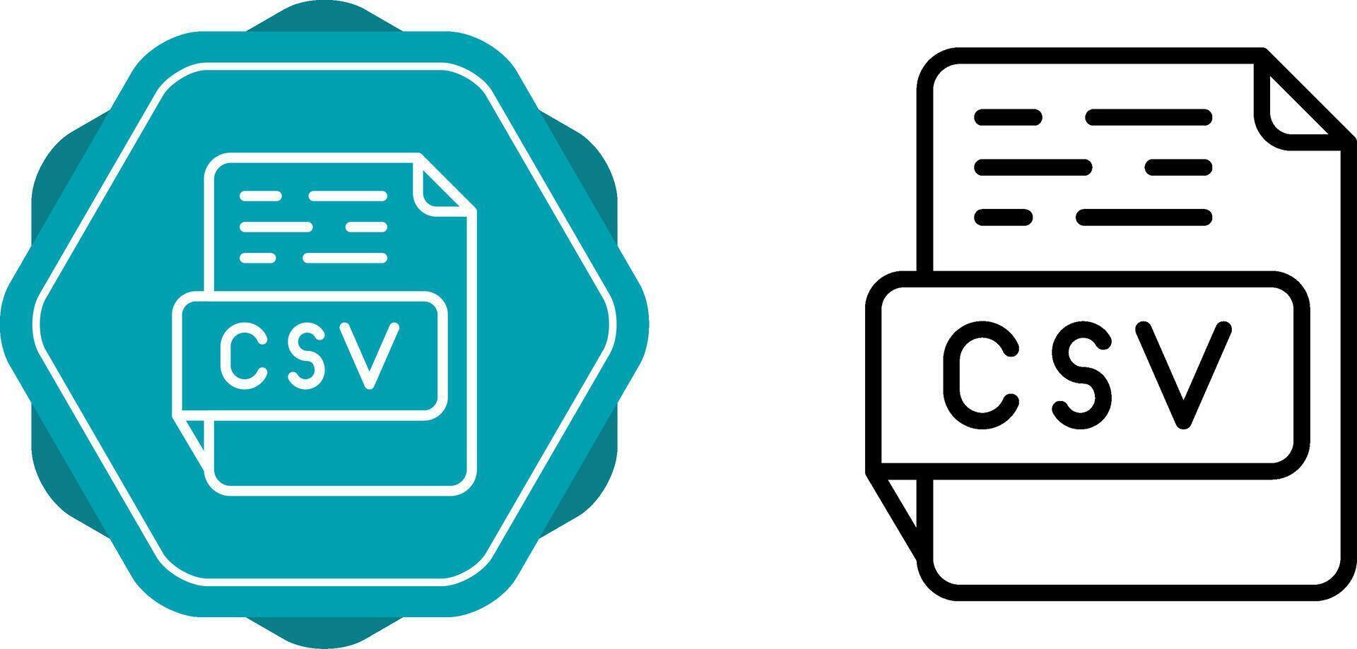 icône de vecteur csv