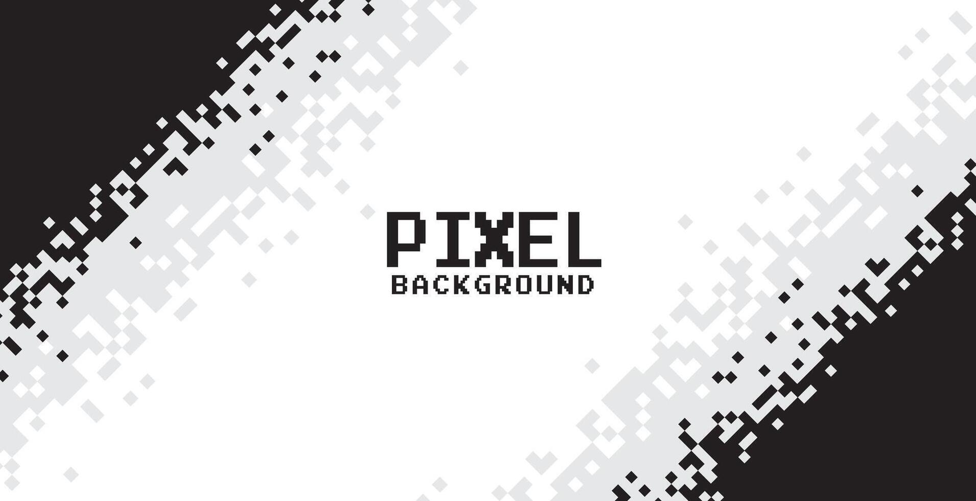 pixel mosaïque Contexte dans noir et blanc vecteur