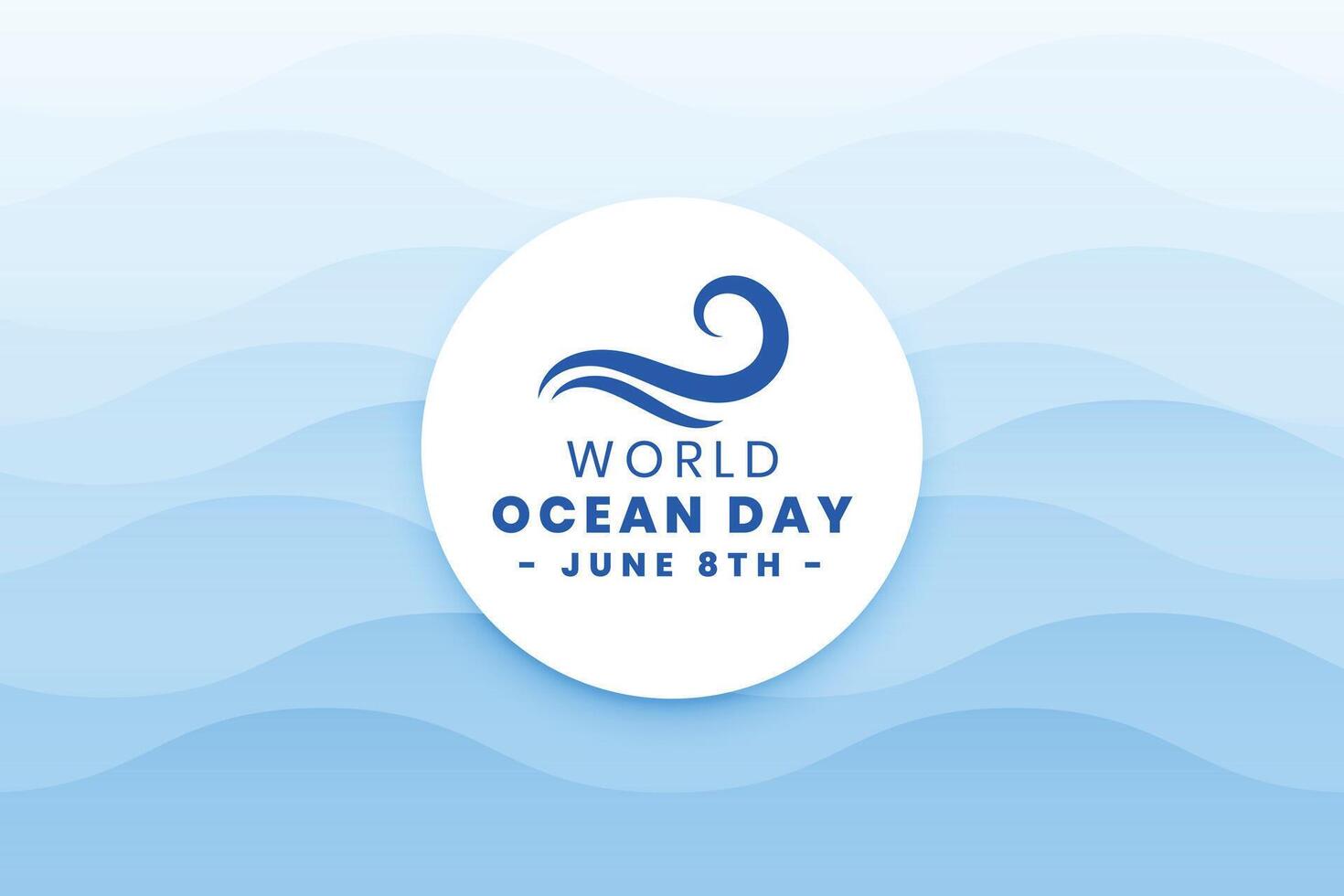 élégant 8e juin international océan journée Contexte préserver écosystème vecteur