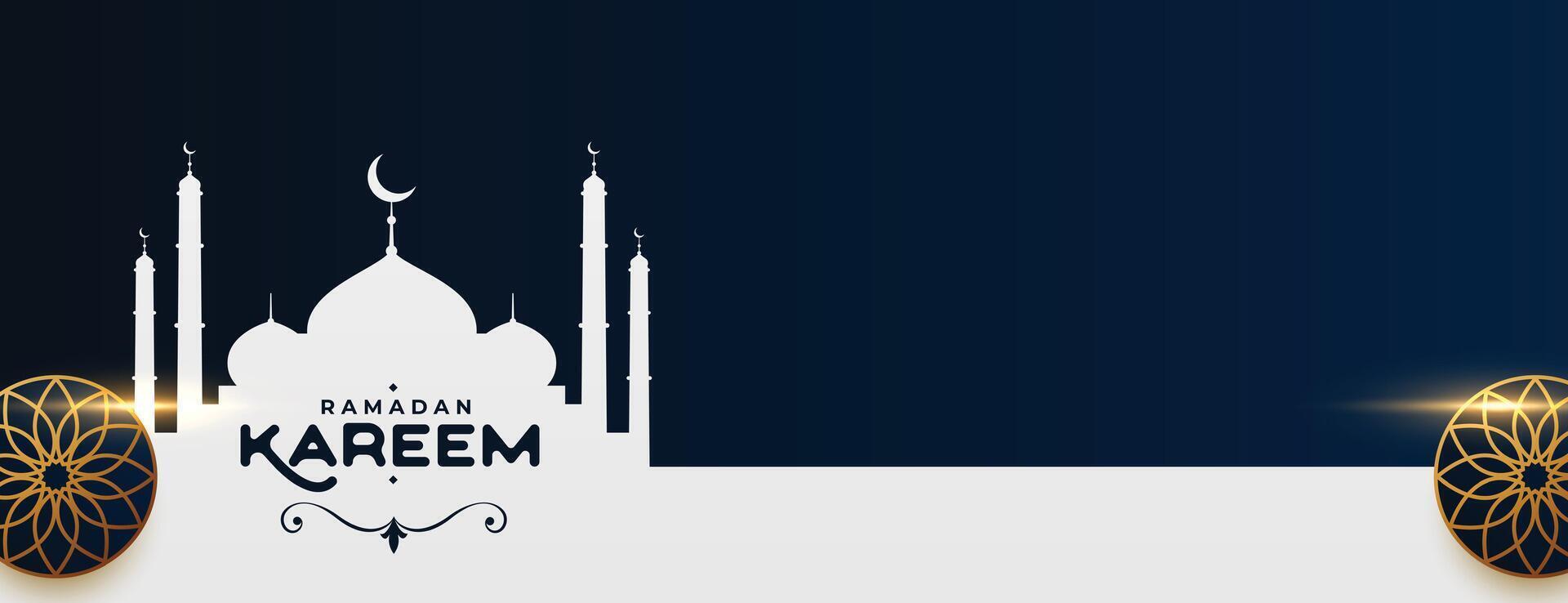 Ramadan kareem ramzaan eid Festival islamique bannière avec texte espace vecteur
