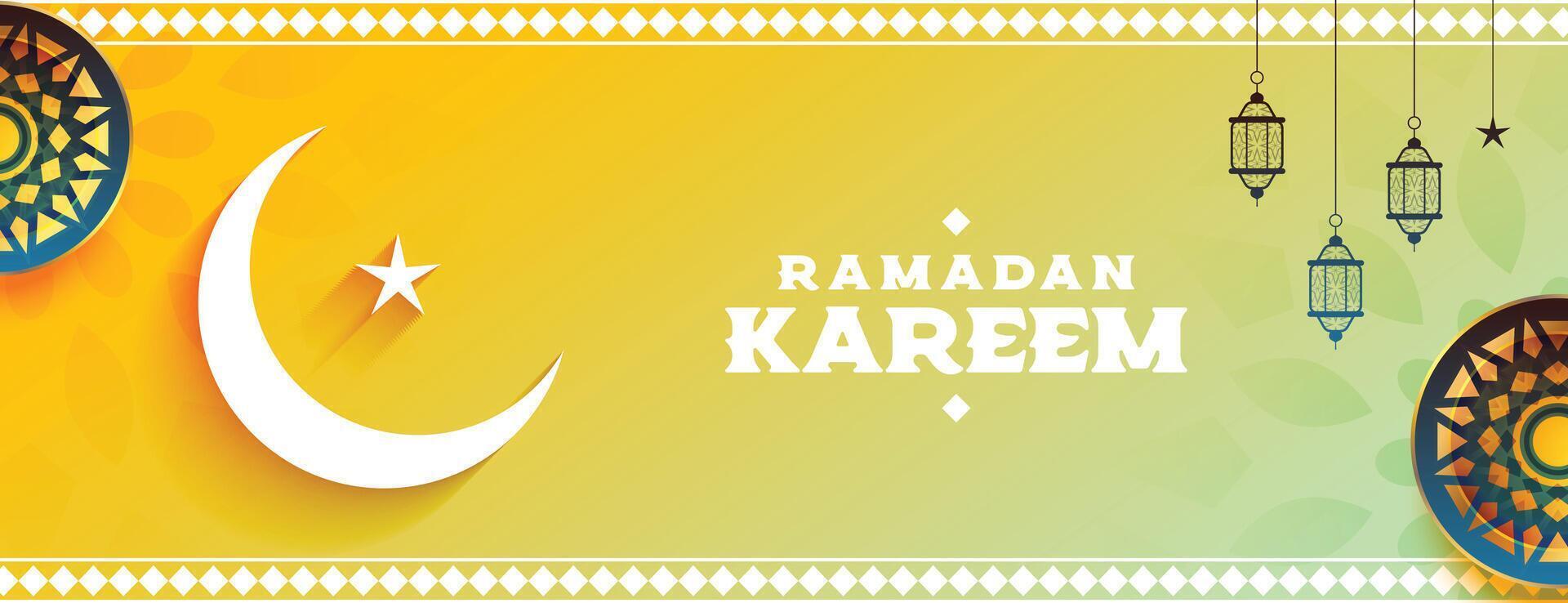 Ramadan kareem décoratif bannière eid fête bannière vecteur