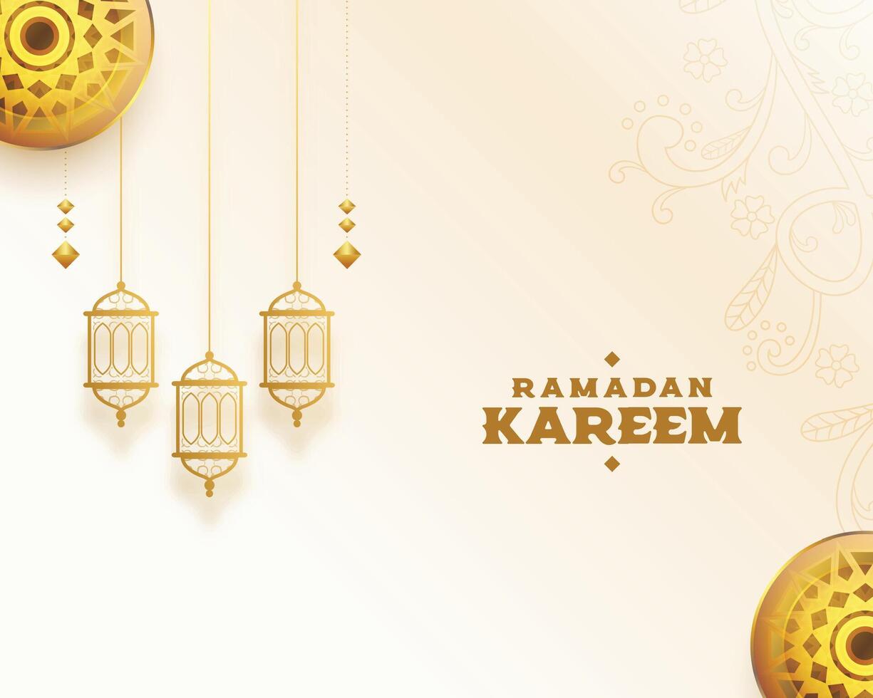 Ramadan kareem vœux bénédiction eid Festival salutation conception vecteur