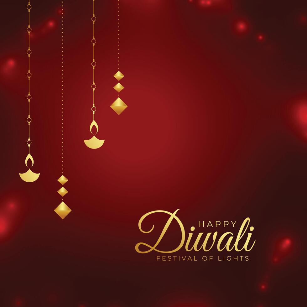 hindou religieux content diwali occasion Contexte avec pendaison diya vecteur