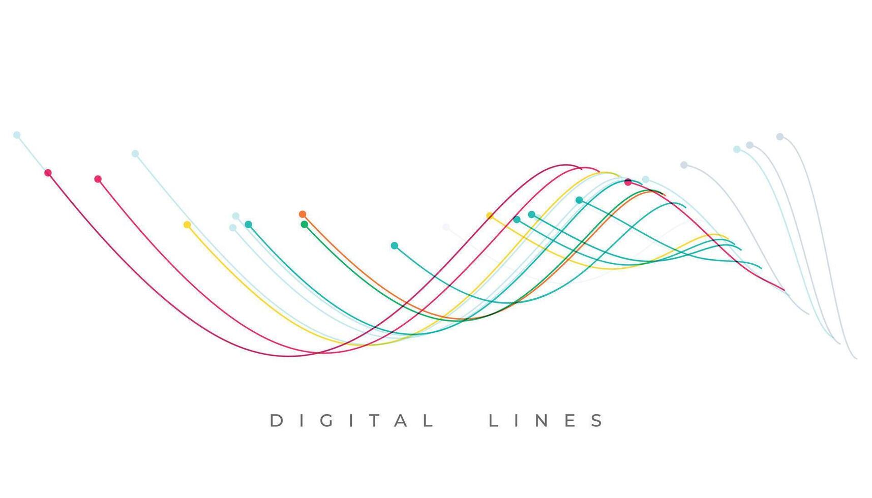 futuriste et moderne la toile fibre câble Contexte dans ondulé style vecteur