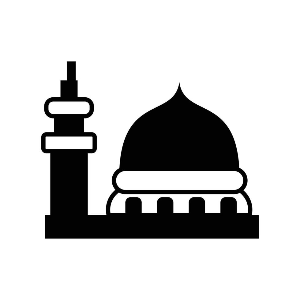 mosquée icône vecteur isolé sur blanc Contexte pour votre la toile et mobile app conception, mosquée logo concept. Ressources graphique élément conception avec religieux thème