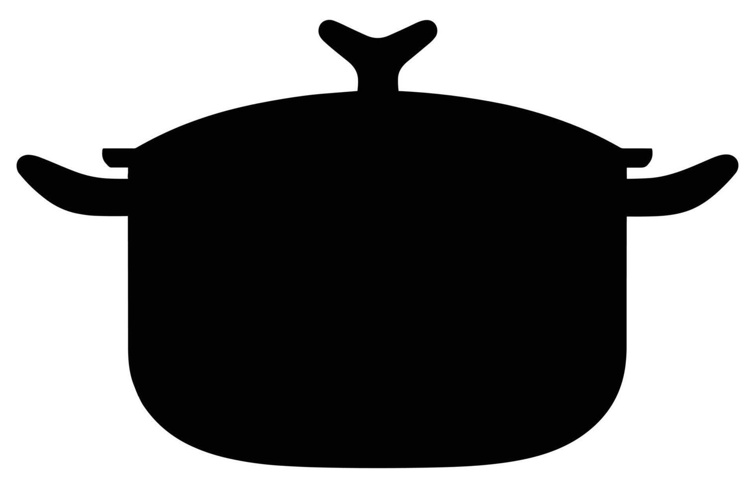 cuisine pot silhouette, cuisine cuisine des pots vecteur icône ensemble