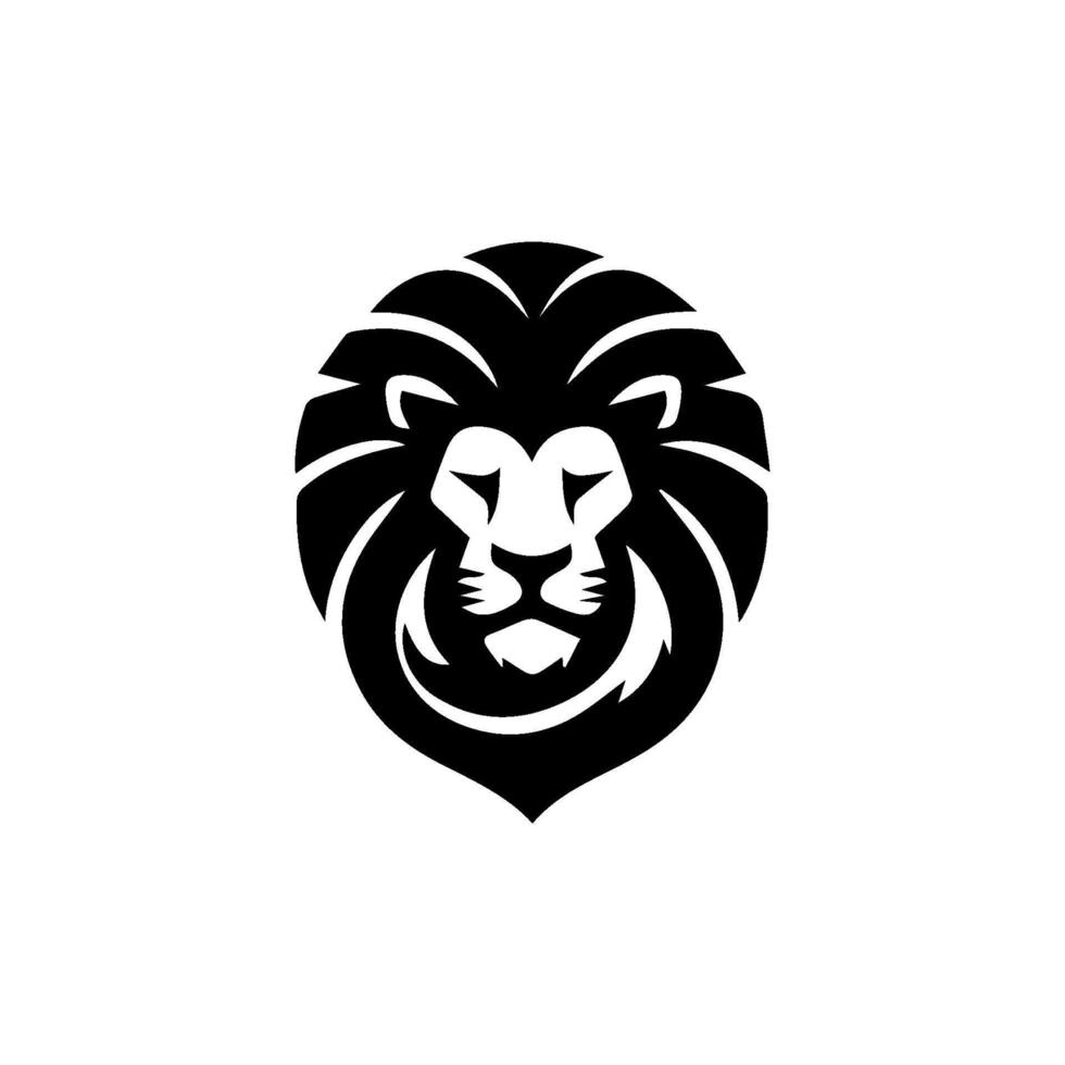 logo conception avec le forme de une Lion tête vecteur