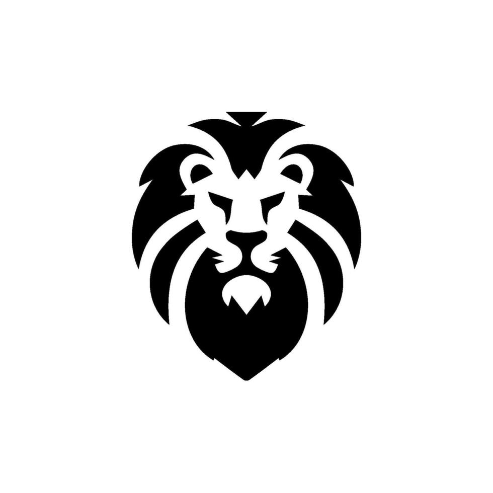 logo conception avec le forme de une Lion tête vecteur