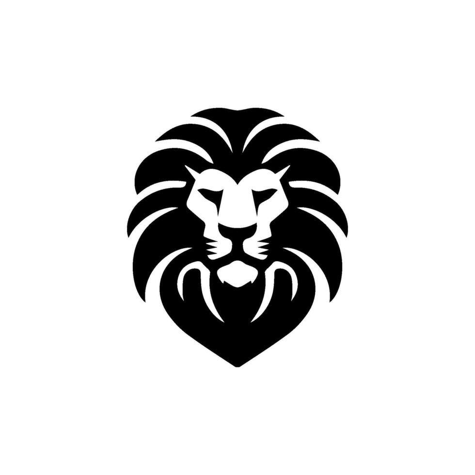 logo conception avec le forme de une Lion tête vecteur