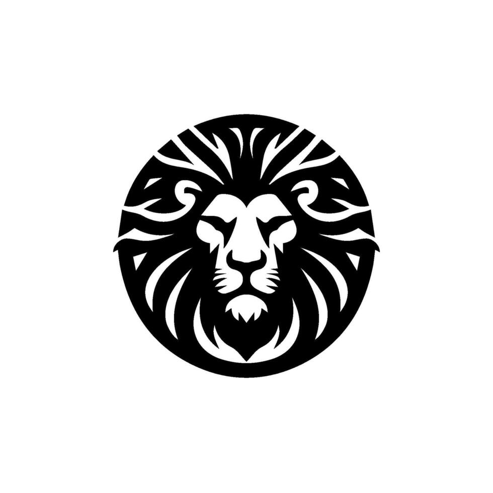 logo conception avec le forme de une Lion tête vecteur