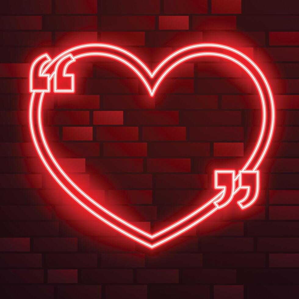 l'amour cœur valentines Cadre avec citation symboles vecteur