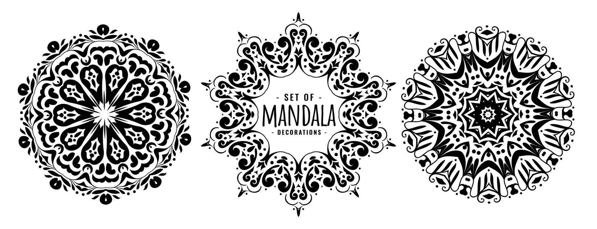 magnifique mandala décoration modèle ensemble vecteur