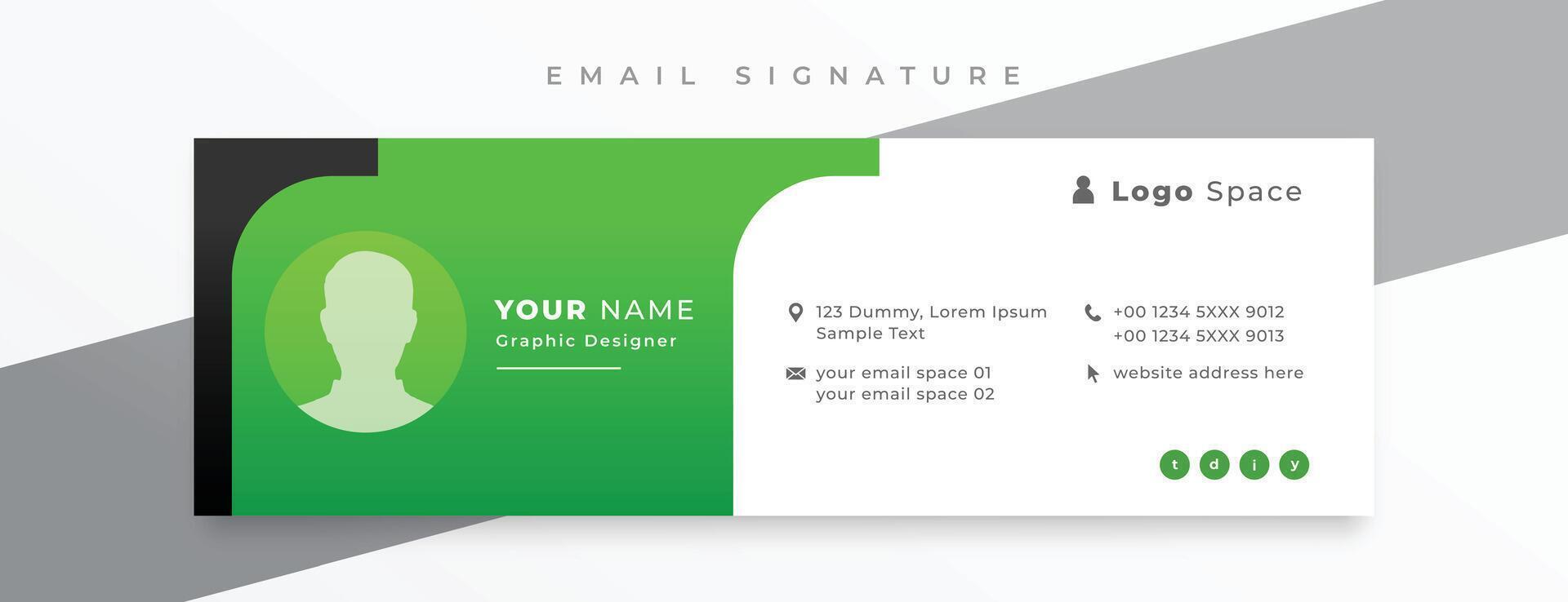 élégant email Signature carte modèle pour affaires promotionnel vecteur