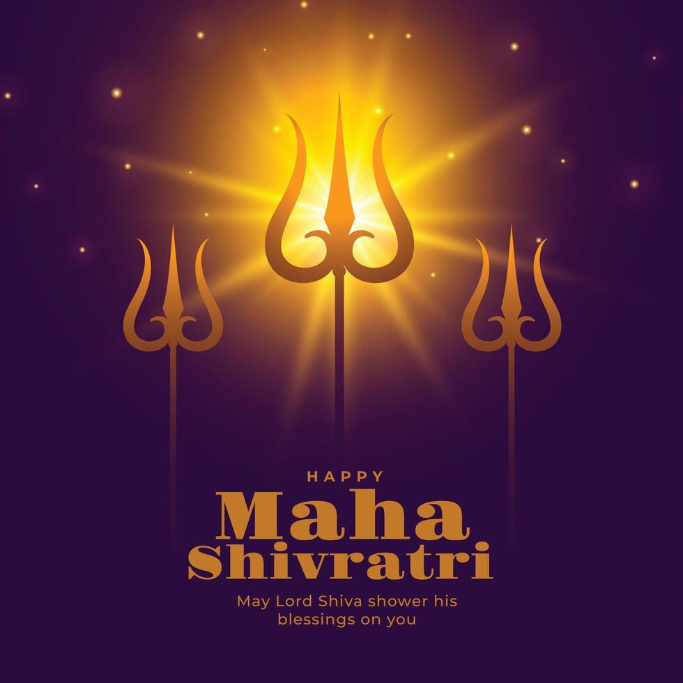 Indien Festival maha shivratri religieux Contexte avec lumière effet vecteur