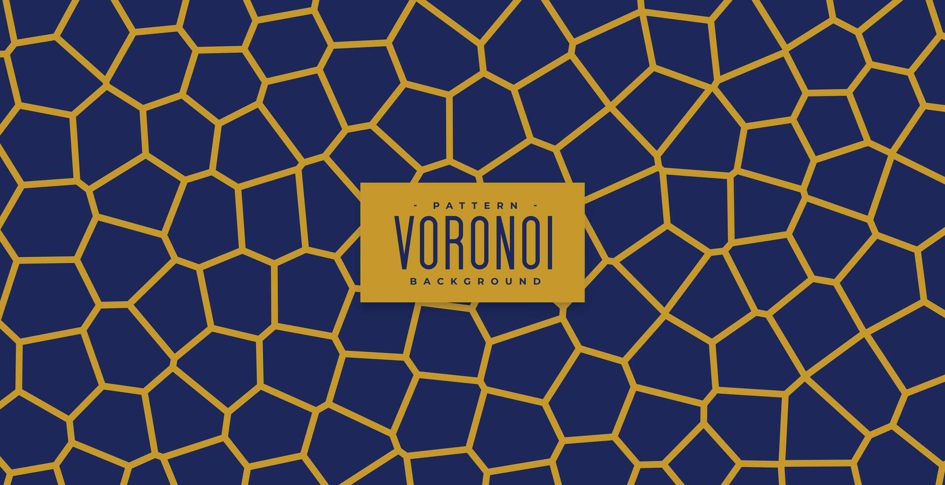 voronoi lignes texture modèle dans d'or et bleu couleurs vecteur