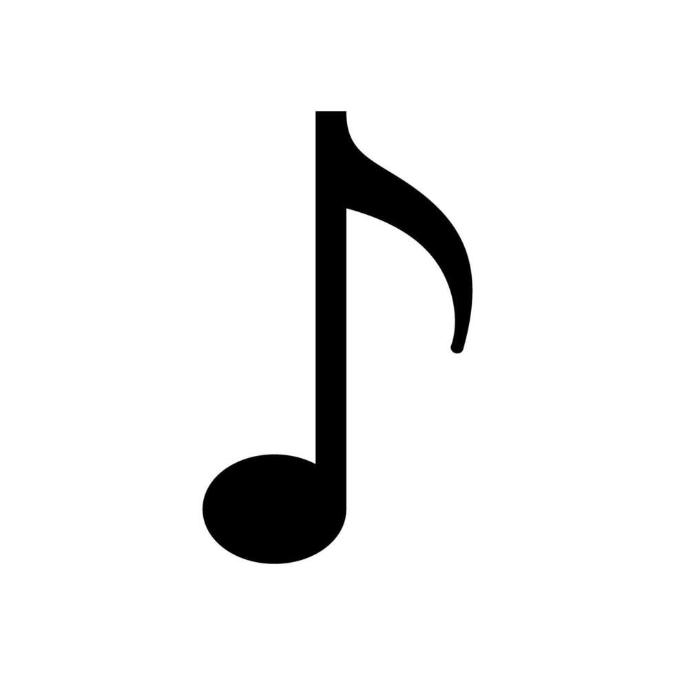 croche musical Remarque symbole icône isolé vecteur illustration
