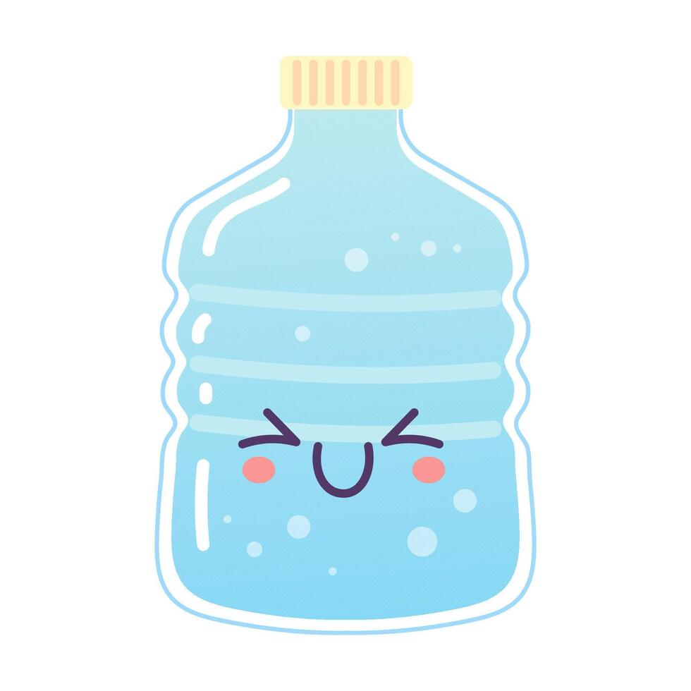 Boucle, l'eau bouteille personnage, h2o, pour en buvant un soda vecteur illustration