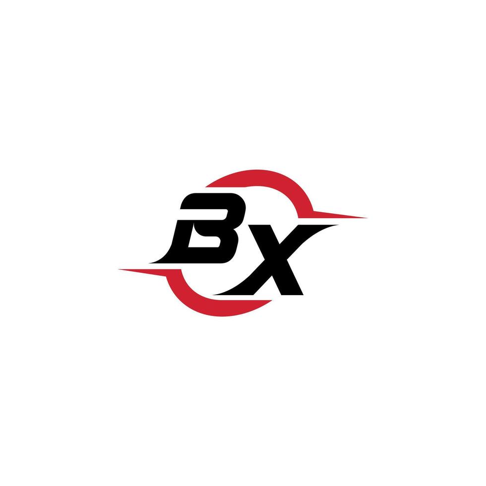 bx initiale esport ou jeu équipe inspirant concept des idées vecteur