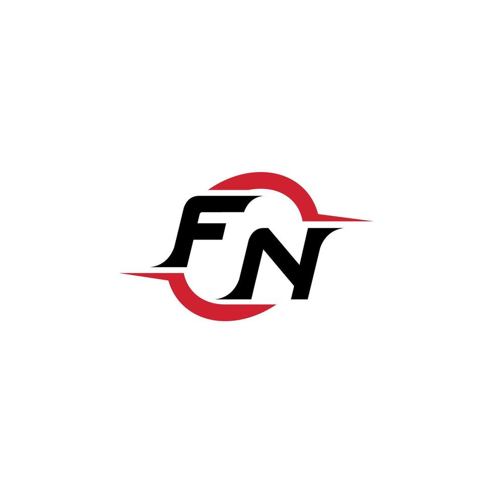 fn initiale esport ou jeu équipe inspirant concept des idées vecteur