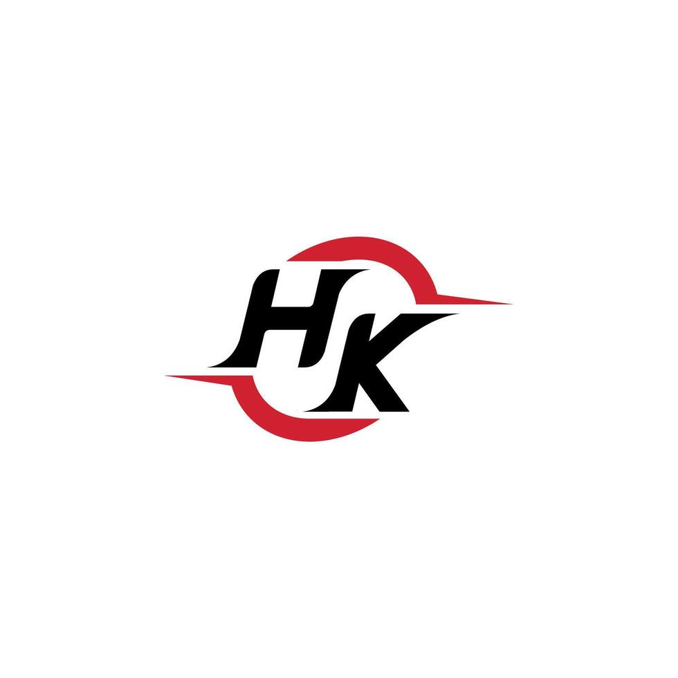 hk initiale esport ou jeu équipe inspirant concept des idées vecteur