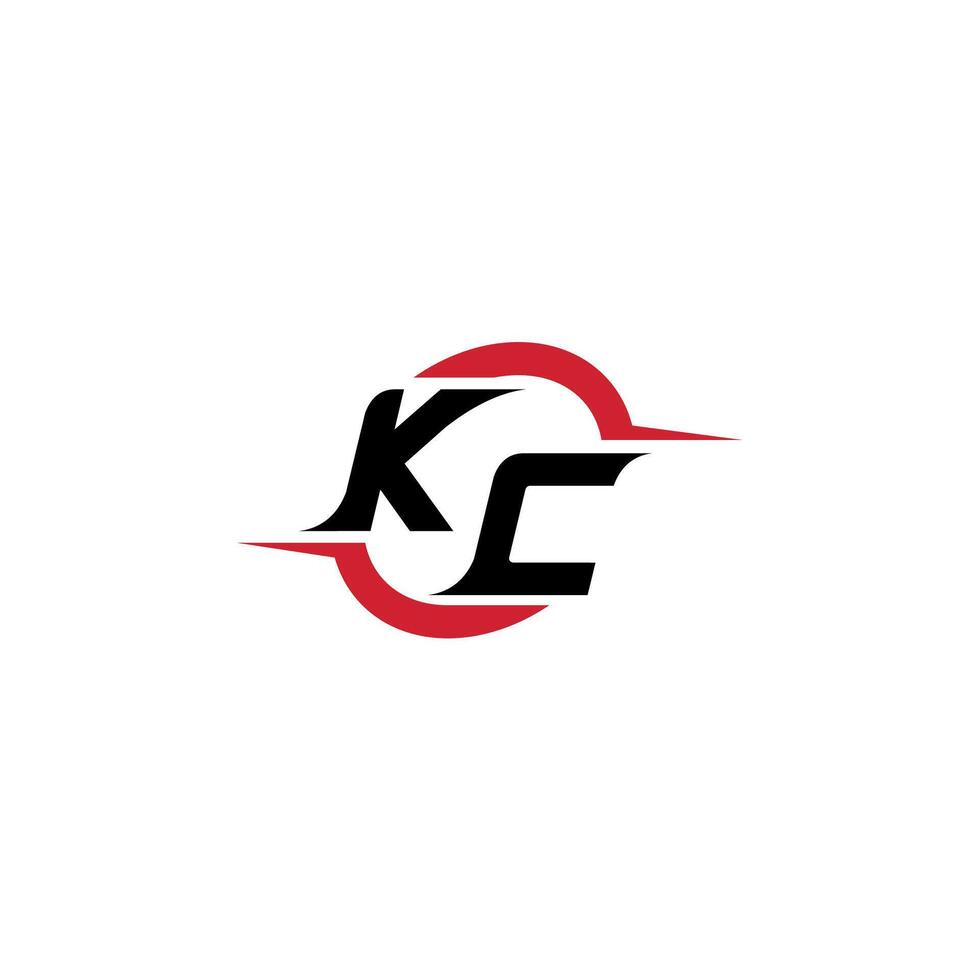 kc initiale esport ou jeu équipe inspirant concept des idées vecteur