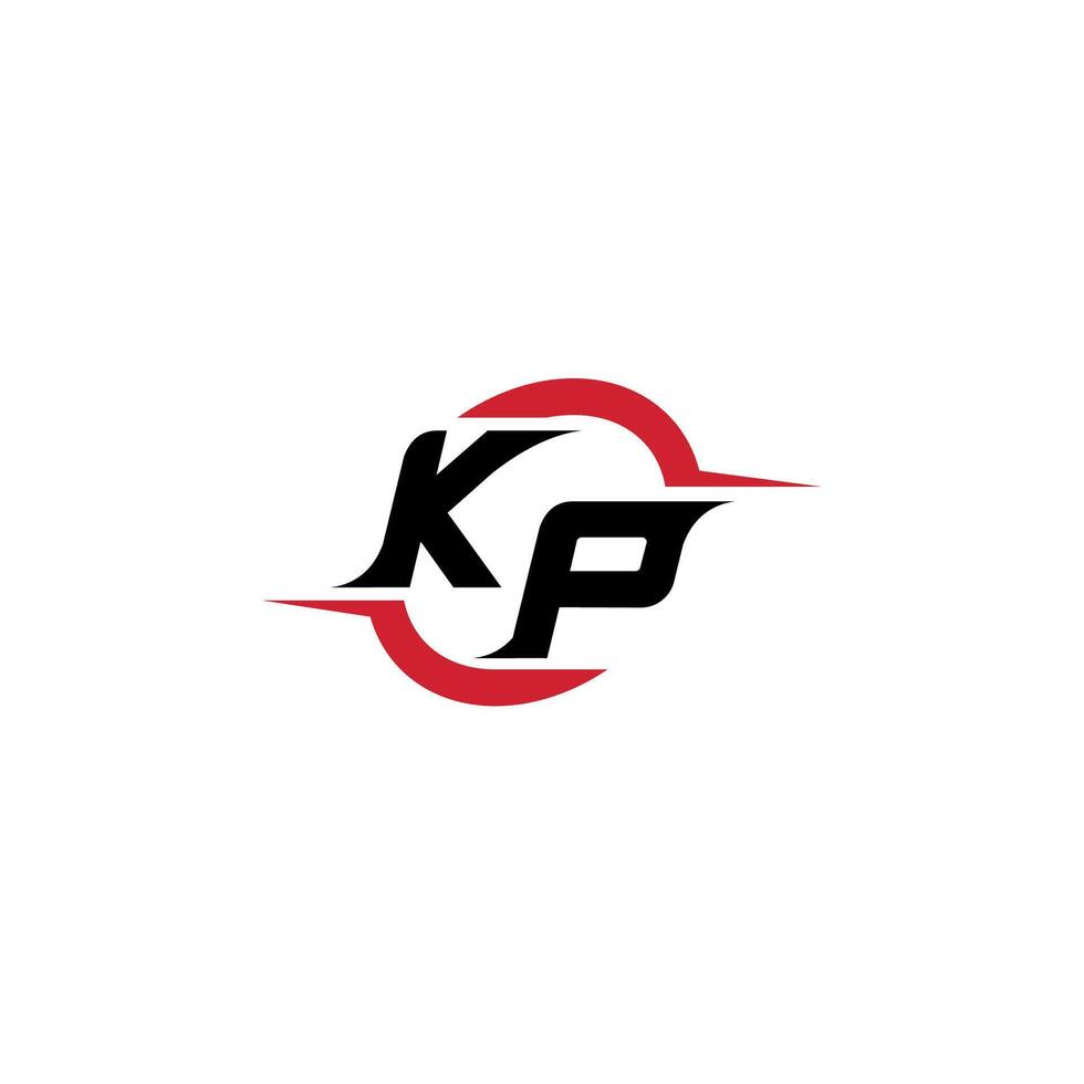 kp initiale esport ou jeu équipe inspirant concept des idées vecteur