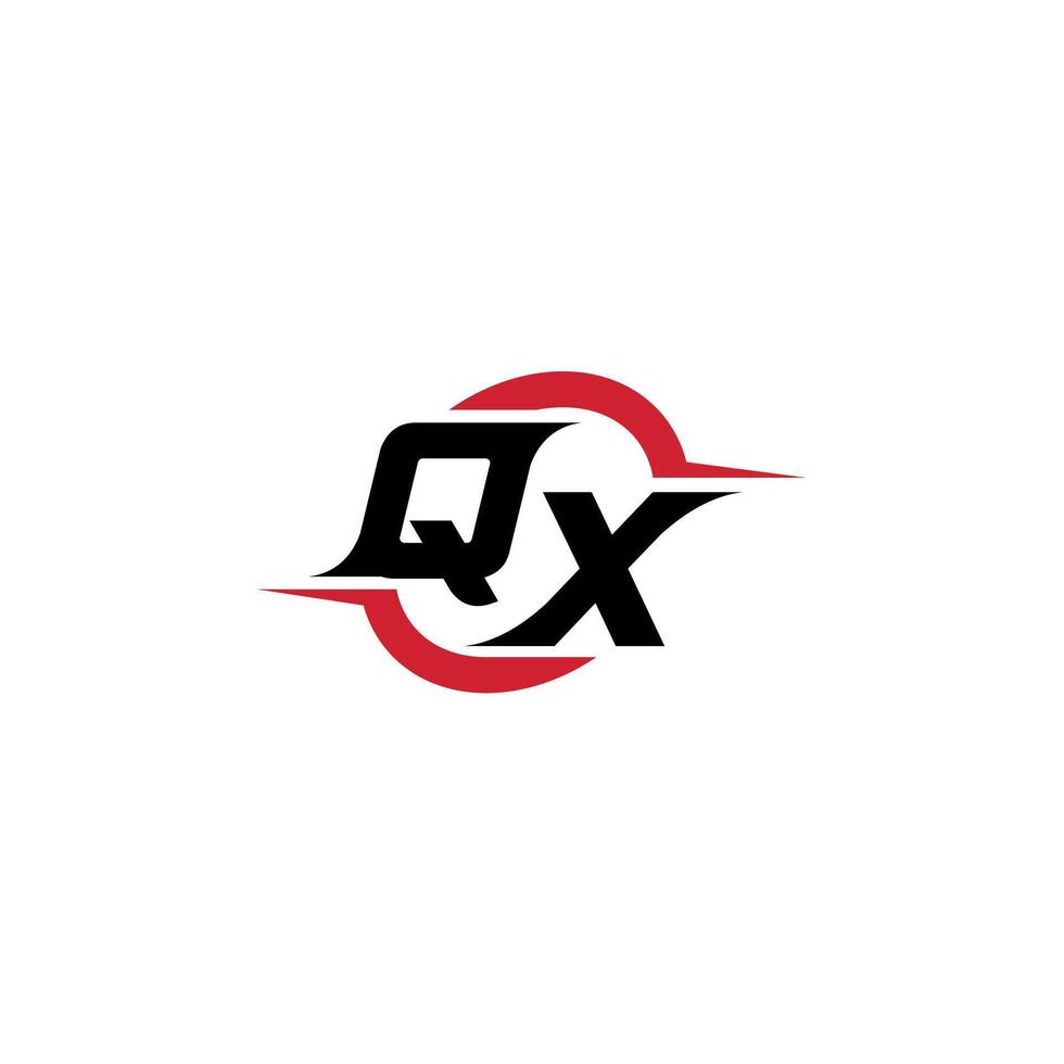 qx initiale esport ou jeu équipe inspirant concept des idées vecteur