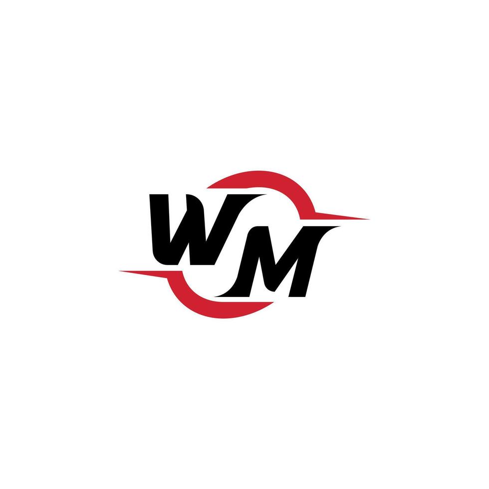 wm initiale esport ou jeu équipe inspirant concept des idées vecteur