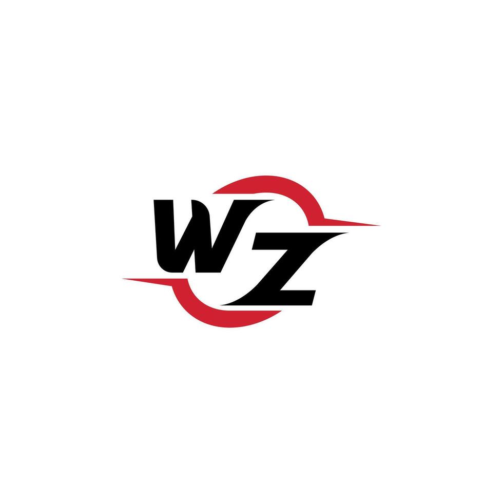 wz initiale esport ou jeu équipe inspirant concept des idées vecteur