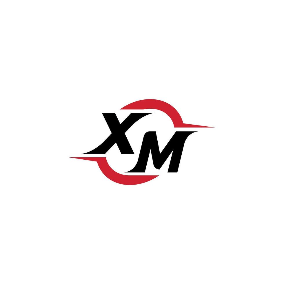 xm initiale esport ou jeu équipe inspirant concept des idées vecteur