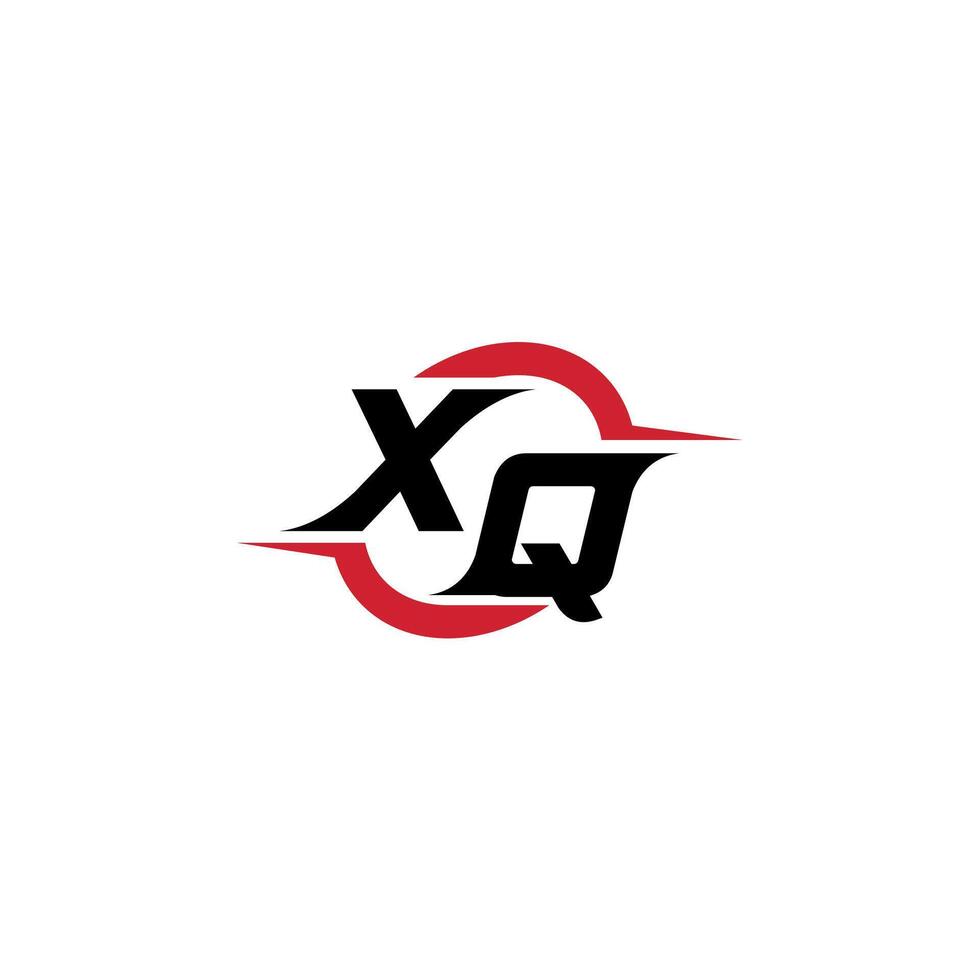 xq initiale esport ou jeu équipe inspirant concept des idées vecteur