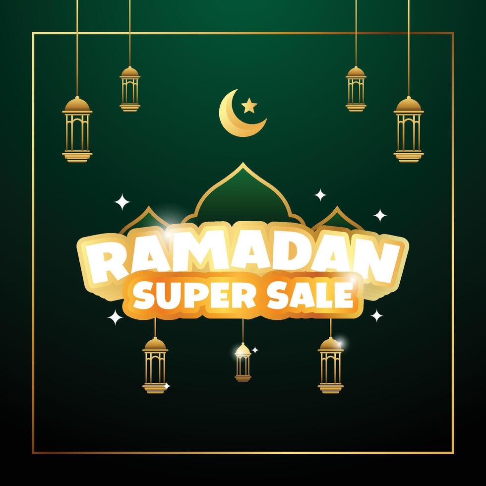 Ramadan vente promo vecteur conception