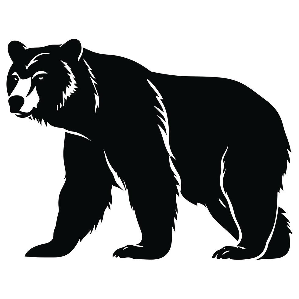 ours noir silhouette vecteur. vecteur
