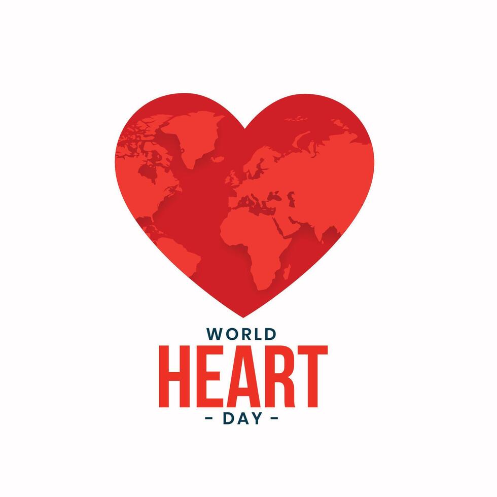 élégant monde cœur journée médical affiche pour global sécurité ou conscience vecteur