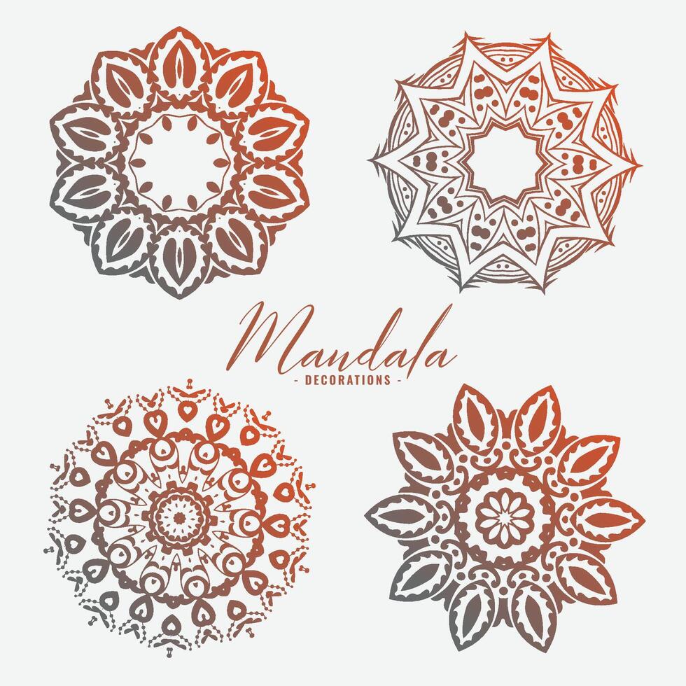 décoratif circulaire mandala motifs ensemble vecteur