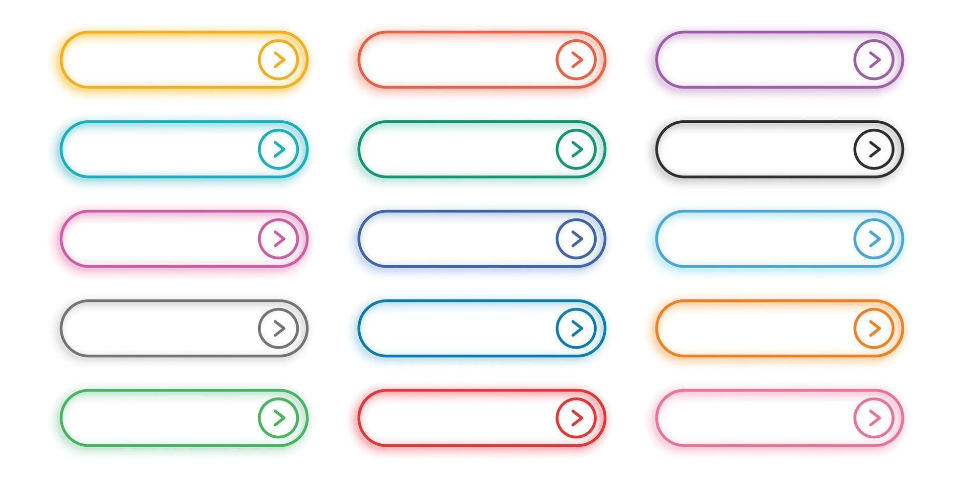 ligne style coloré app bouton signe avec Vide espace vecteur