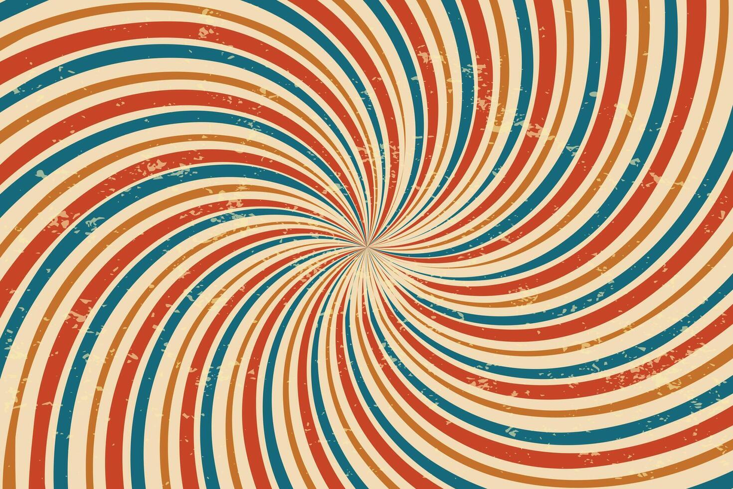 classique ancien rétro spirale des rayons Contexte vecteur