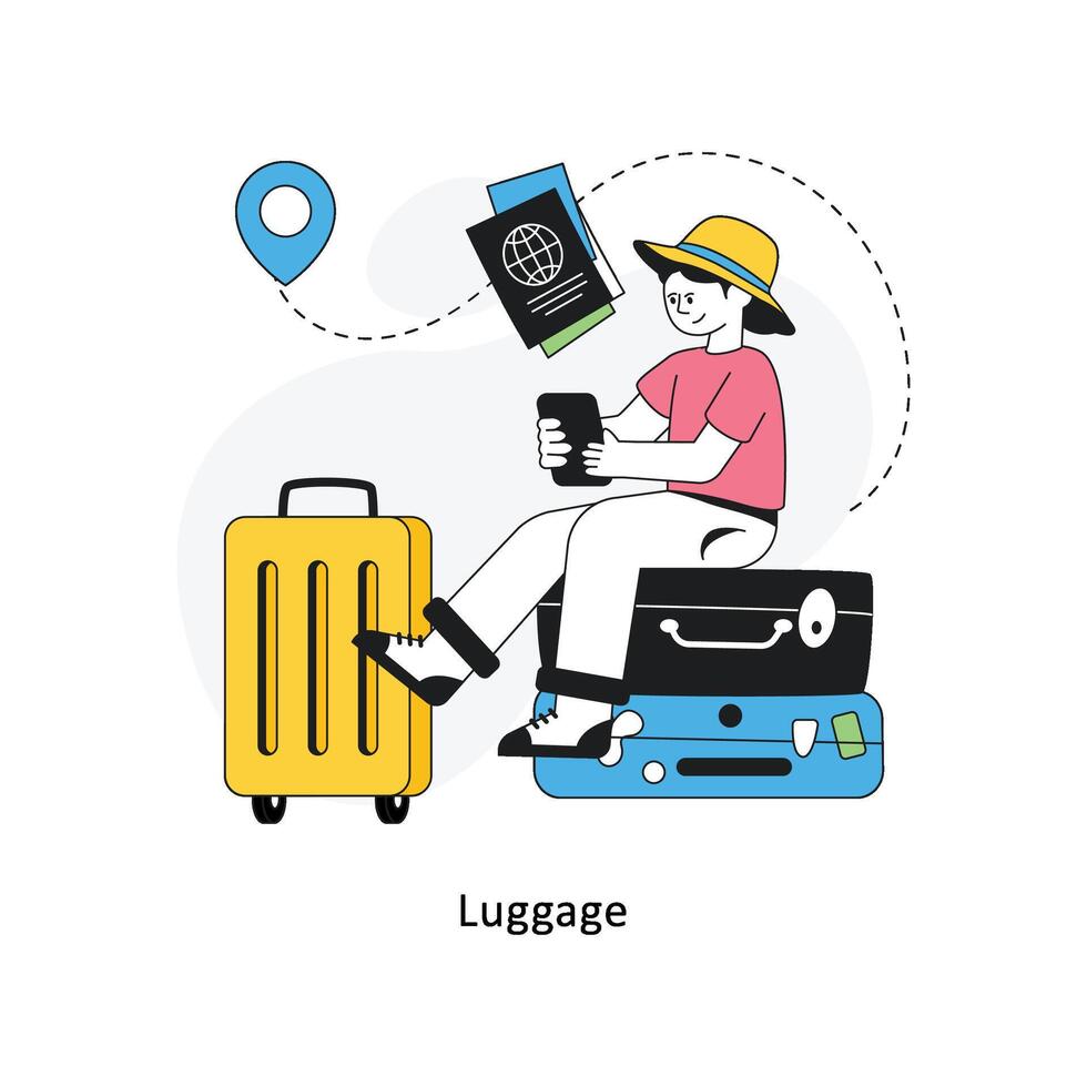 bagage plat style conception vecteur illustration. Stock illustration