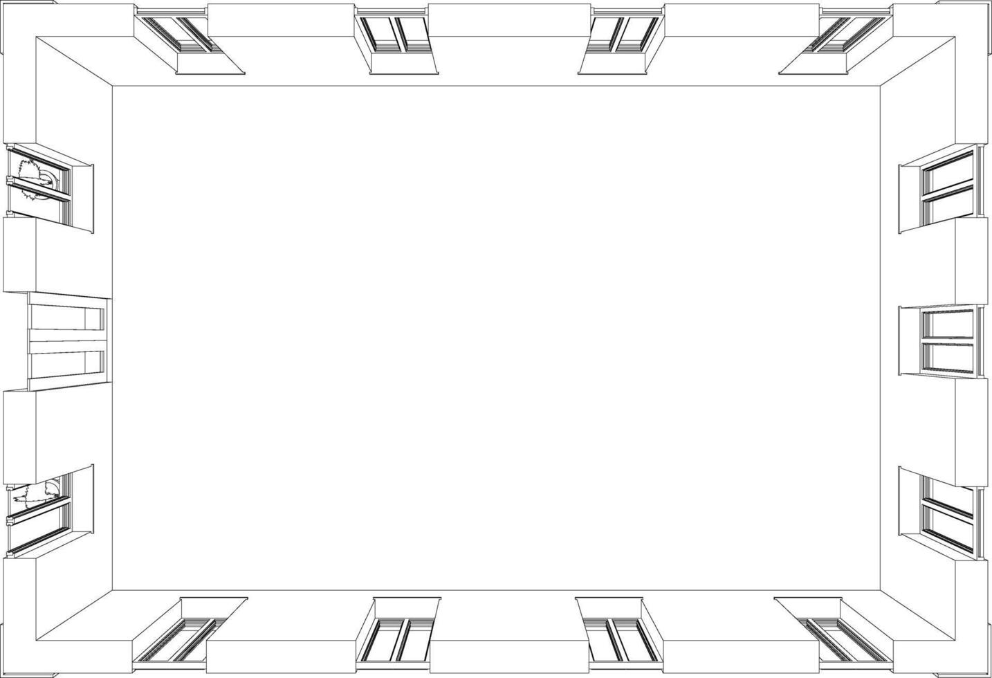 3d illustration de Résidentiel projet vecteur