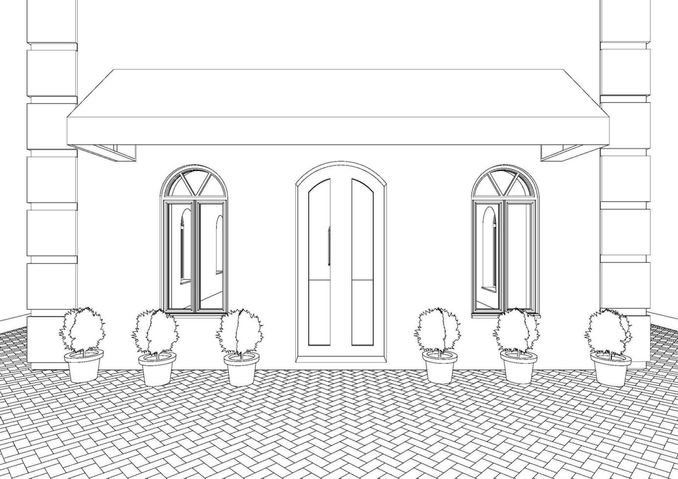 3d illustration de Résidentiel projet vecteur